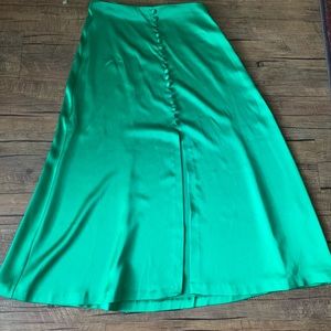 Zara satin midi skirt